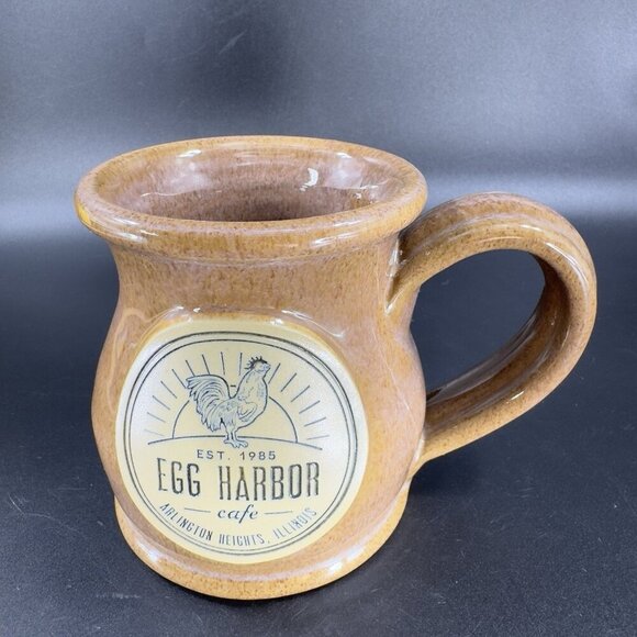 Deneen Pottery Hand Made Coffee Mug Cup Brown Glaze Egg Harbor Illinois IL - Picture 6 of 13